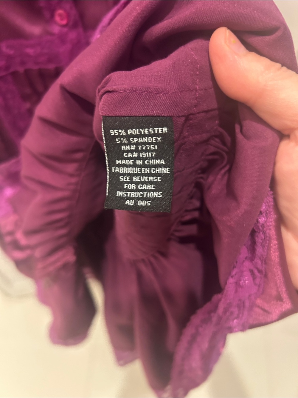 Betsey Johnson Plum Lace Trim Midi Slip Dress - Picture 4 of 5